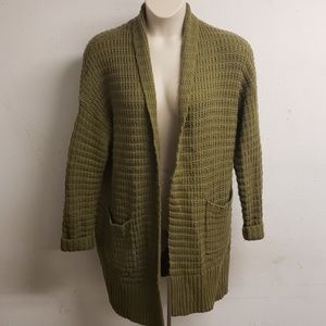 Ava + Viv Green Sweater Cardigan